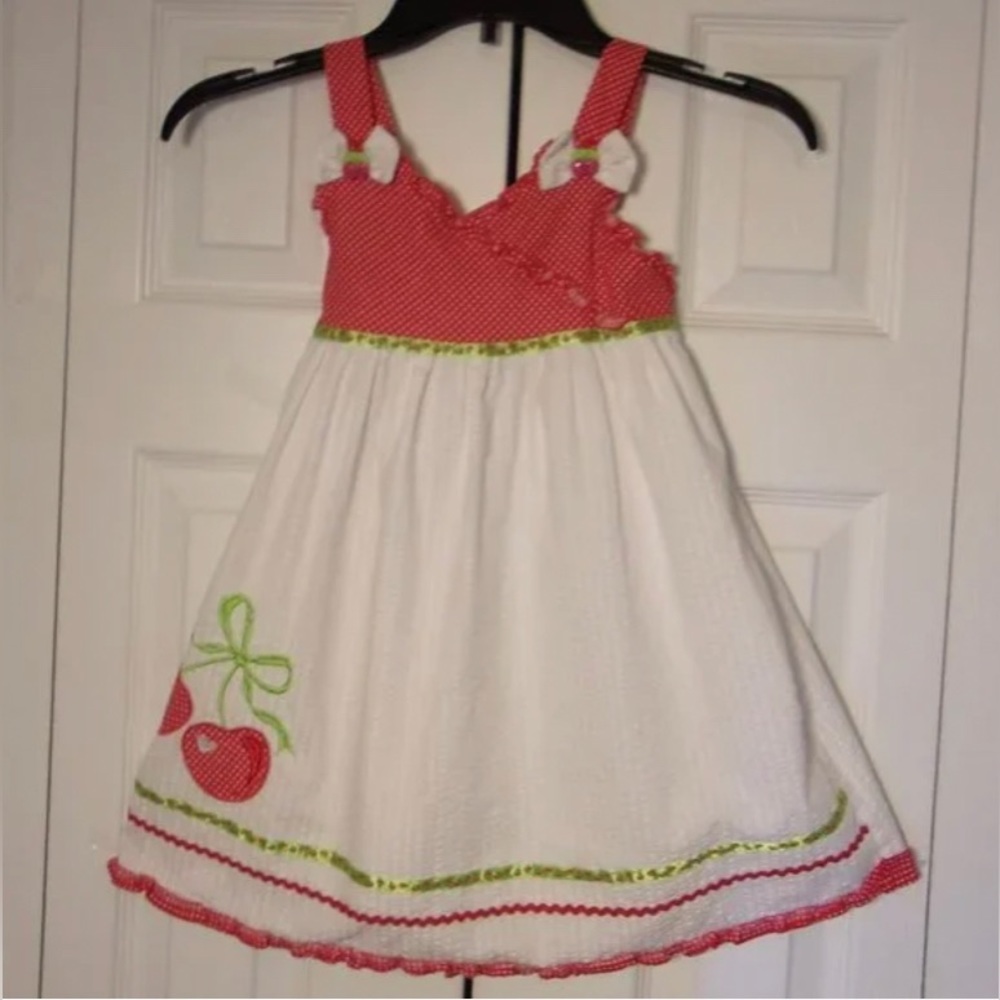 Youngland Cherry Polkadot Sleeveless Sun Dress - 3T
